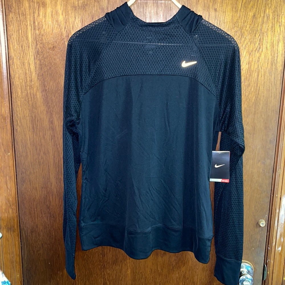 Nike Dri Fit Running Hoodie in Black